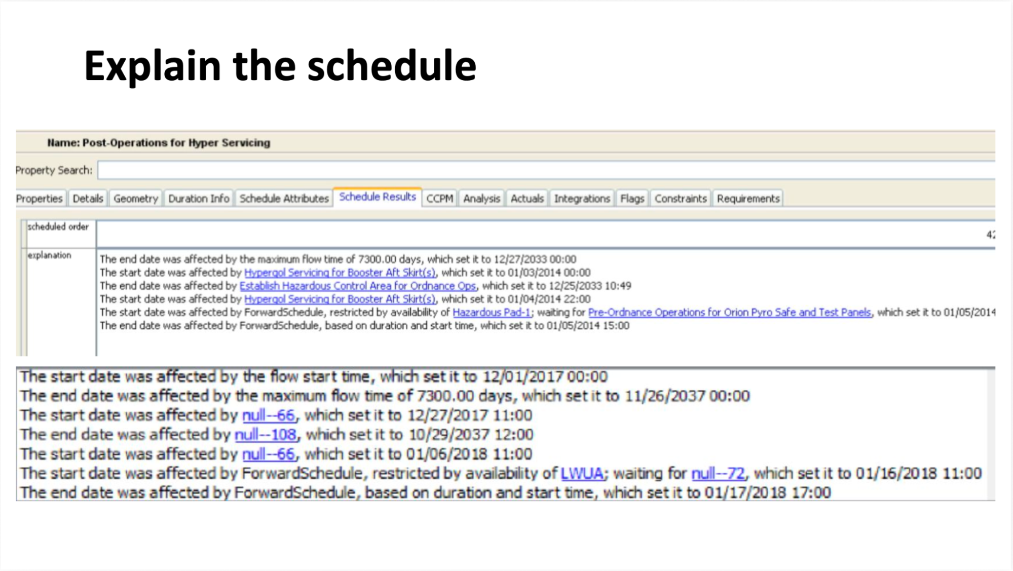 advanced project modeling schedule 5